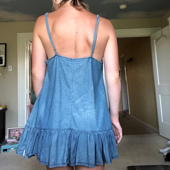 One Teaspoon Baby Doll Denim Tank Dress - Picture 6 of 8
